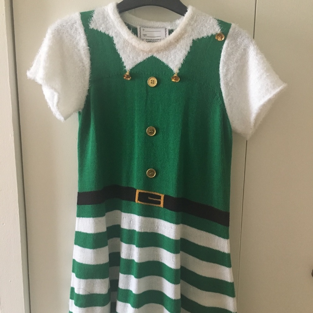 Christmas sweater dress with hat, worn once
